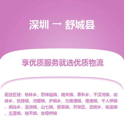 深圳到舒城縣物流公司