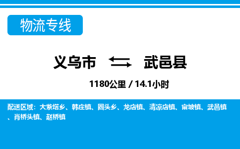 義烏市到武邑縣物流專線-義烏市至武邑縣貨運公司