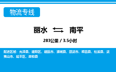 麗水到南平物流專線-麗水至南平貨運公司