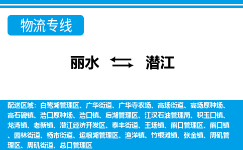 麗水到潛江物流專線-麗水至潛江貨運(yùn)公司