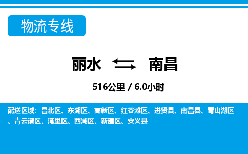 麗水到南昌物流專線-麗水至南昌貨運(yùn)公司