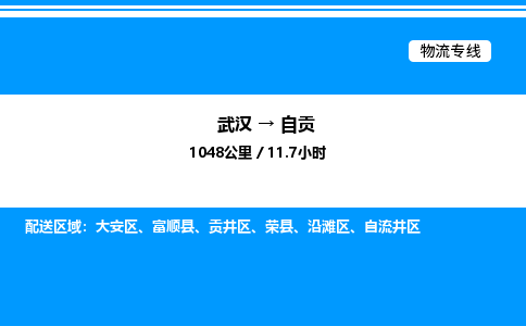 武漢到自貢物流專線-武漢至自貢貨運公司