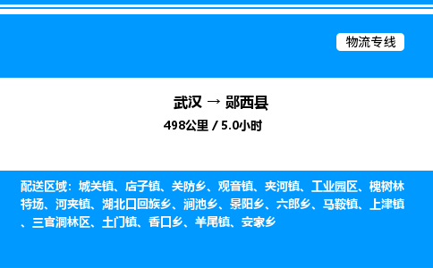 武漢到鄖西縣物流專線-武漢至鄖西縣貨運(yùn)公司