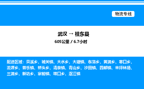 武漢到桂東縣物流專線-武漢至桂東縣貨運(yùn)公司