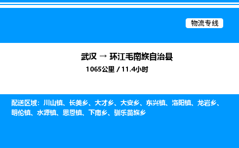 武漢到環(huán)江縣物流專線-武漢至環(huán)江縣貨運公司