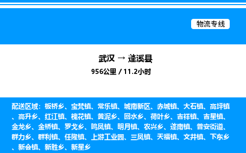武漢到蓬溪縣物流專線-武漢至蓬溪縣貨運公司
