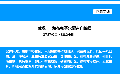 武漢到和布克賽爾縣物流專線-武漢至和布克賽爾縣貨運公司