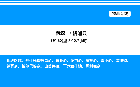 武漢到洛浦縣物流專線-武漢至洛浦縣貨運(yùn)公司